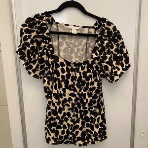 H&M Short Sleeve Spotted Shirt - Very Good Condition - SIZE M
